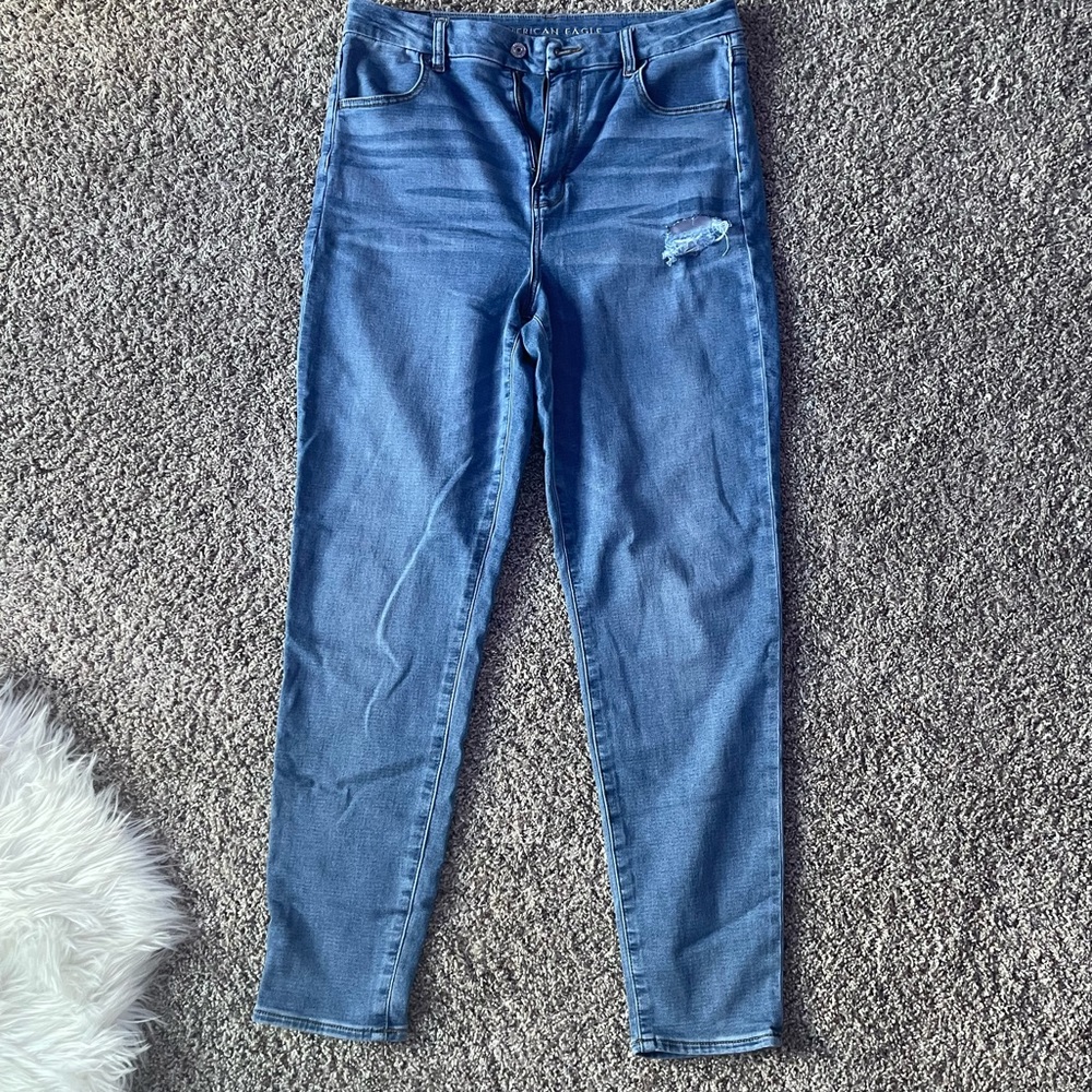 womens american eagle jeans size 14 long